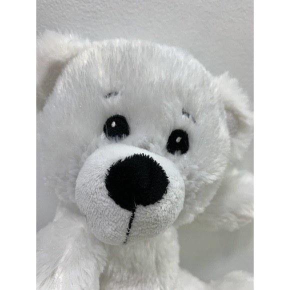 2011 Progressive Plush White Teddy Bear Stuffed Animal Toy 12" Soft - Picture 2 of 10